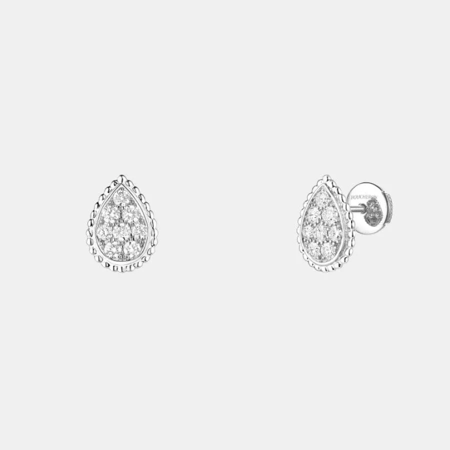 Boucles d'oreilles Serpent Bohème Boucheron en or blanc, s motif, diamant 0.64ct — photographie du modèle, cote d’occasion GOLDMARKET