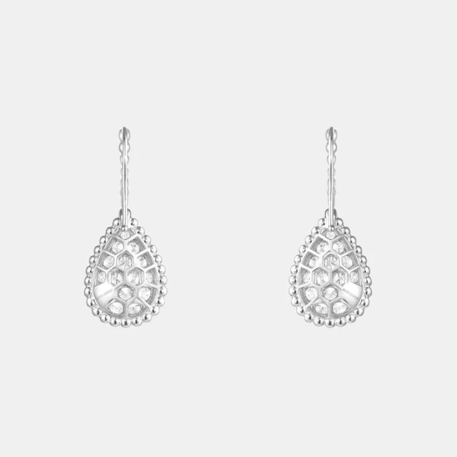 Boucles d'oreilles Serpent Bohème Boucheron en or blanc, s motif, diamant 1.36ct — photographie du modèle, cote d’occasion GOLDMARKET