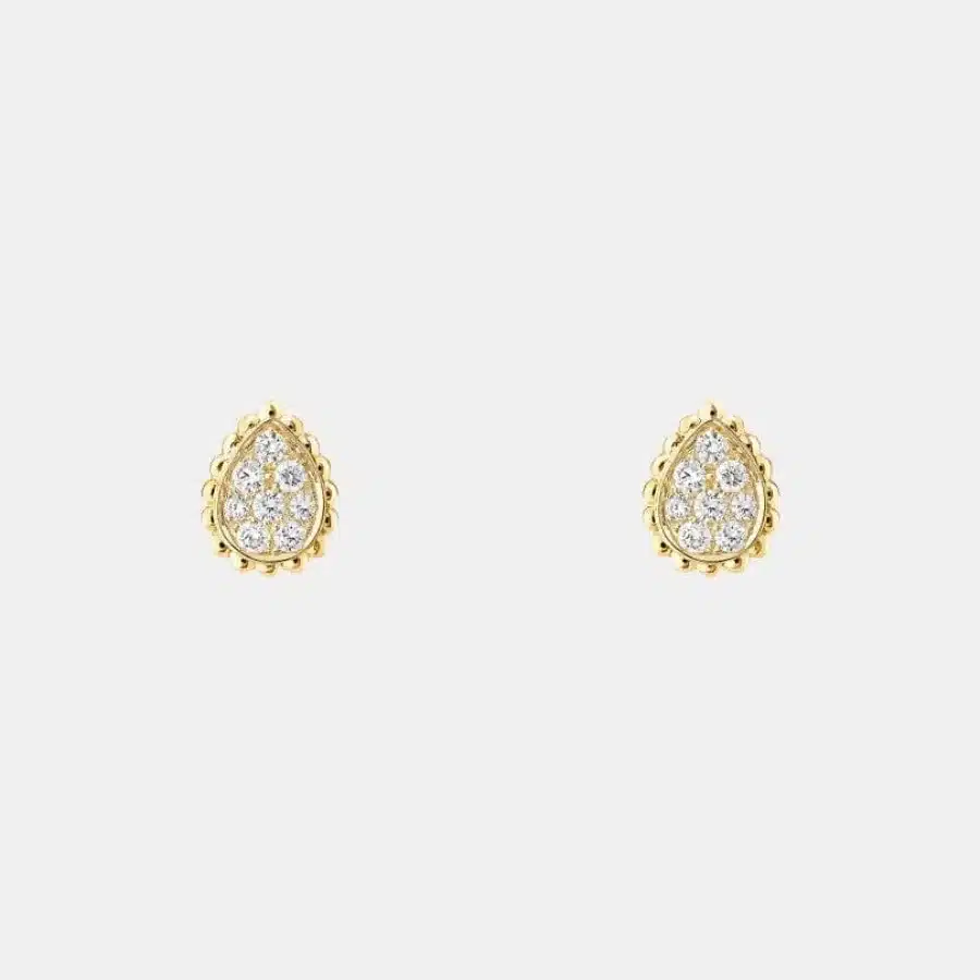 Boucles d'oreilles Serpent Bohème Boucheron en or jaune, diamant 0.25ct xs motif — photographie du modèle, cote d’occasion GOLDMARKET