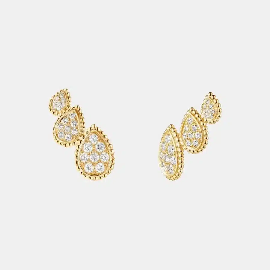 Boucles d'oreilles Serpent Bohème Boucheron en or jaune, diamant 0.98ct, 3 motifs — photographie du modèle, cote d’occasion GOLDMARKET
