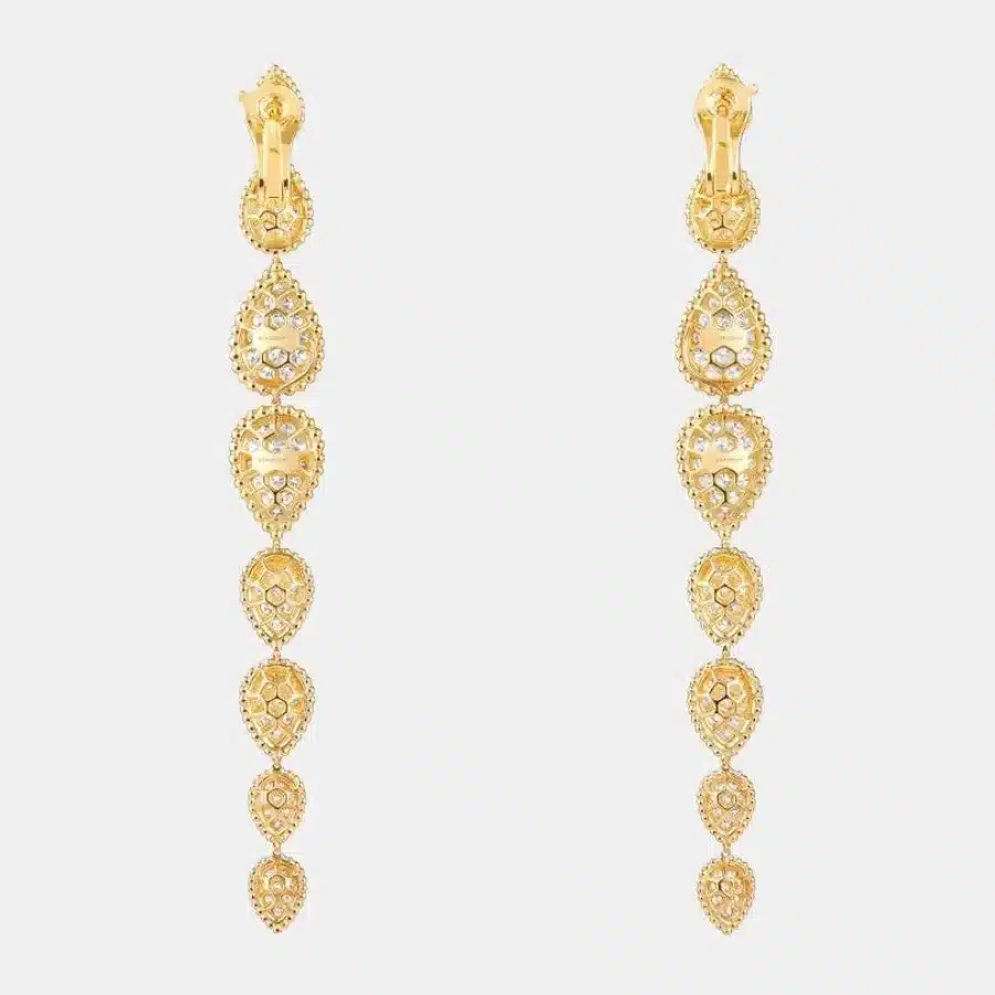 Boucles d'oreilles Serpent Bohème Boucheron en or jaune, diamant — photographie du modèle, cote d’occasion GOLDMARKET