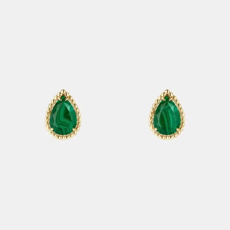 Boucles d'oreilles Serpent Bohème Boucheron en or jaune, malachite s motif 4.5ct — photographie du modèle, cote d’occasion GOLDMARKET