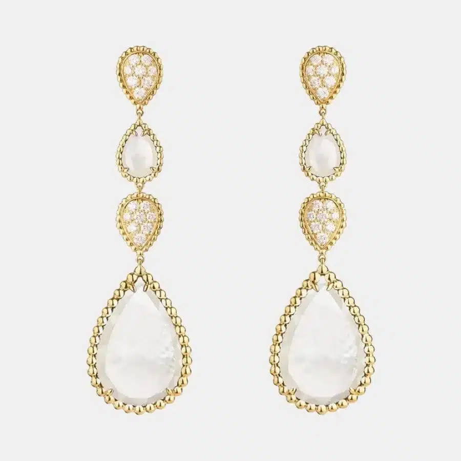 Boucles d'oreilles Serpent Bohème Boucheron en or jaune, mixte 21.14ct motif xs et l — photographie du modèle, cote d’occasion GOLDMARKET
