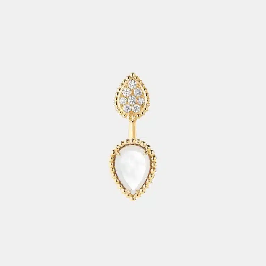 Boucles d'oreilles Serpent Bohème Boucheron en or jaune, perle 1.5ct s motif — photographie du modèle, cote d’occasion GOLDMARKET