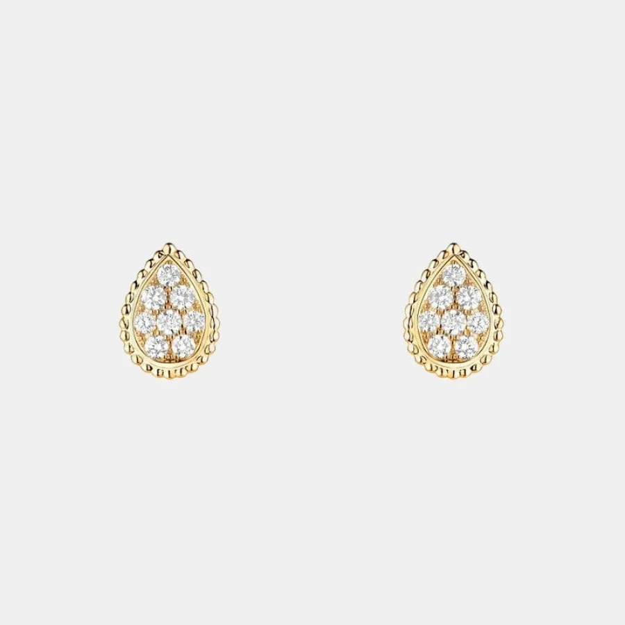 Boucles d'oreilles Serpent Bohème Boucheron en or jaune, s motif, diamant 0.65ct — photographie du modèle, cote d’occasion GOLDMARKET