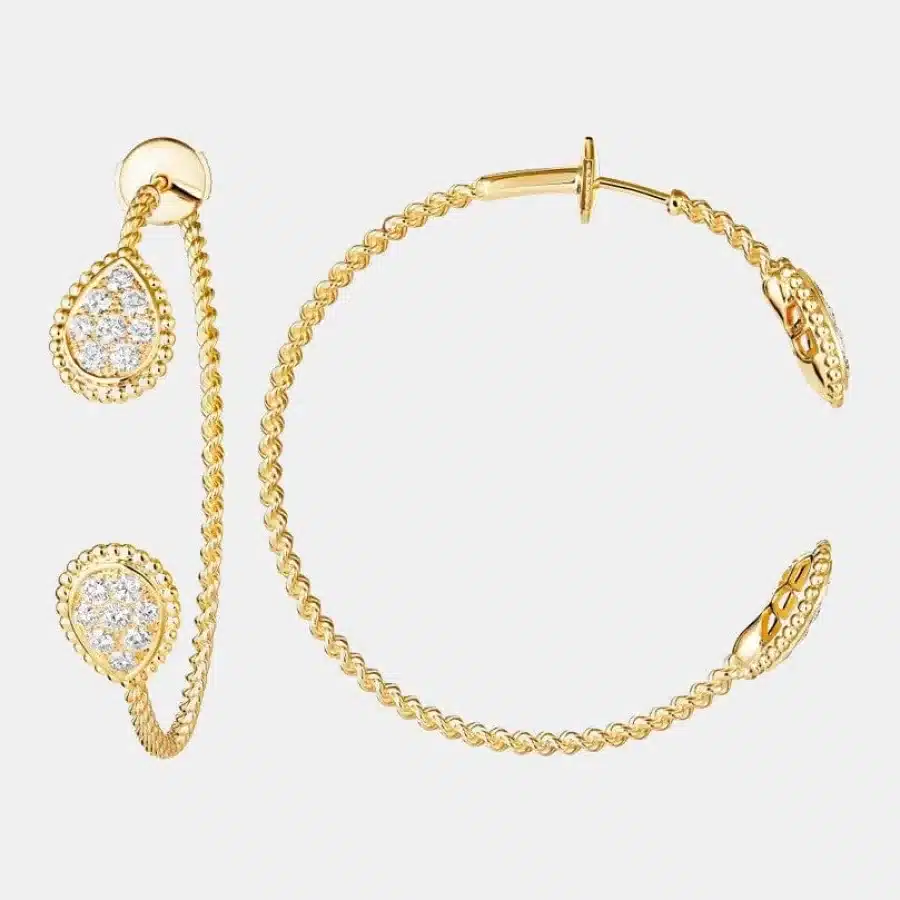 Boucles d'oreilles Serpent Bohème Boucheron en or jaune, s motif diamant 1.38ct — photographie du modèle, cote d’occasion GOLDMARKET