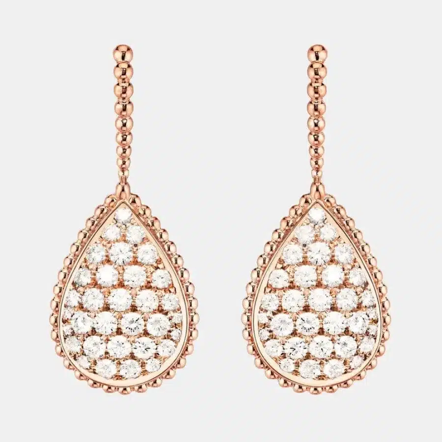 Boucles d'oreilles Serpent Bohème Boucheron en or rose, diamant s motif 2.55ct — photographie du modèle, cote d’occasion GOLDMARKET