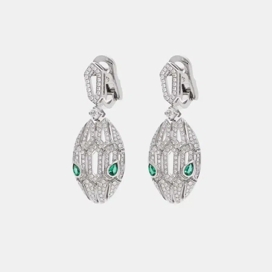 Boucles d'oreilles Serpenti Bulgari en or blanc, mixte — photographie du modèle, cote d’occasion GOLDMARKET