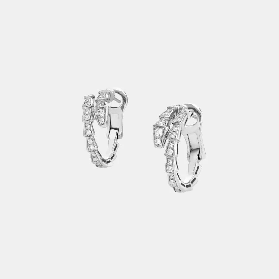 Boucles d'oreilles Serpenti Viper Bulgari en or blanc, diamant 0.75ct — photographie du modèle, cote d’occasion GOLDMARKET