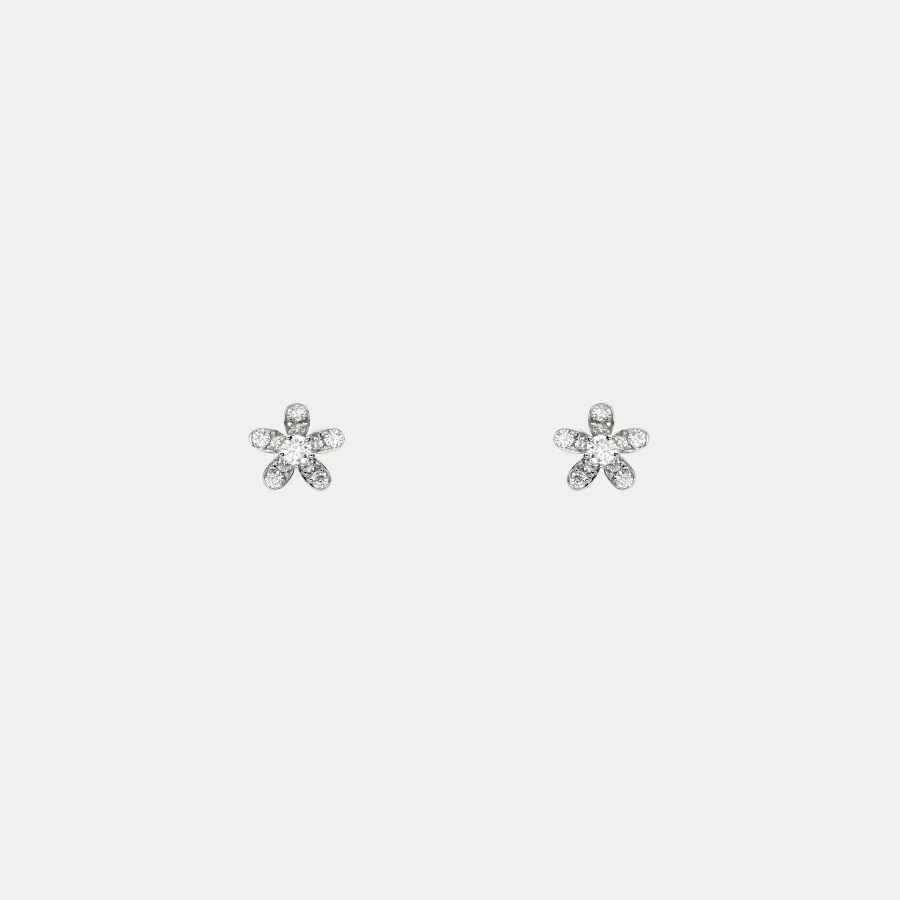 Boucles d’oreilles Socrate Van Cleef & Arpels en or blanc, diamant 0.59ct
