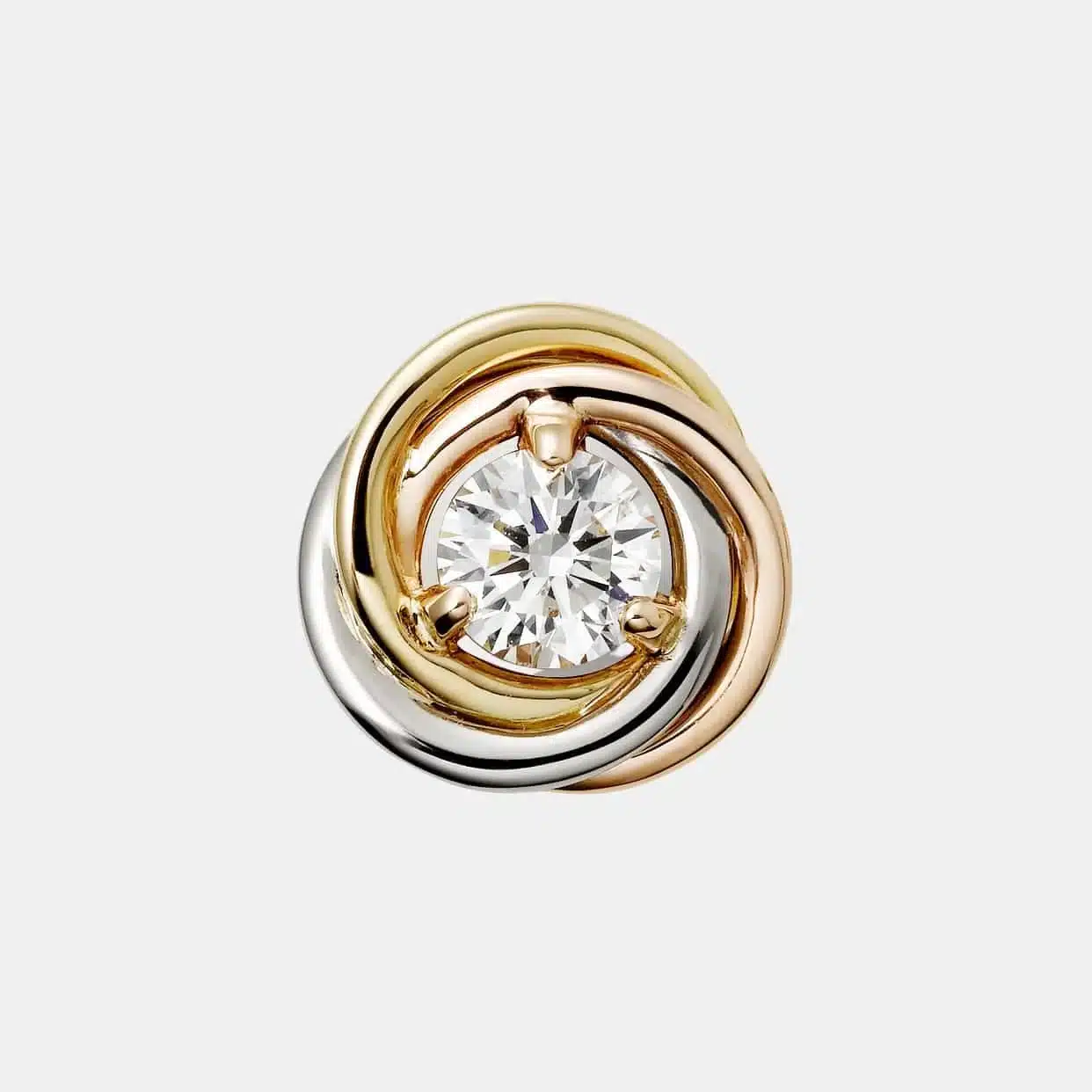 Boucles d'oreilles Trinity Cartier en or, diamant — photographie du modèle, cote d’occasion GOLDMARKET