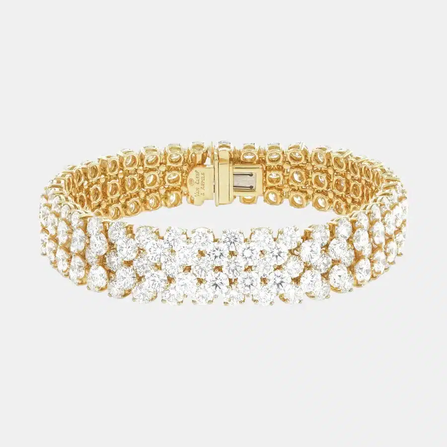Bracelet A Cheval Van Cleef & Arpels en or jaune, diamant 36.82ct — photographie du modèle, cote d’occasion GOLDMARKET