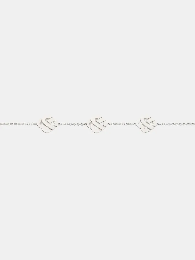 Bracelet Coeur Entrelacé Poiray en or blanc
