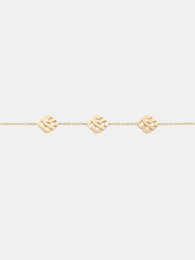 Bracelet Coeur Entrelacé Poiray en or jaune
