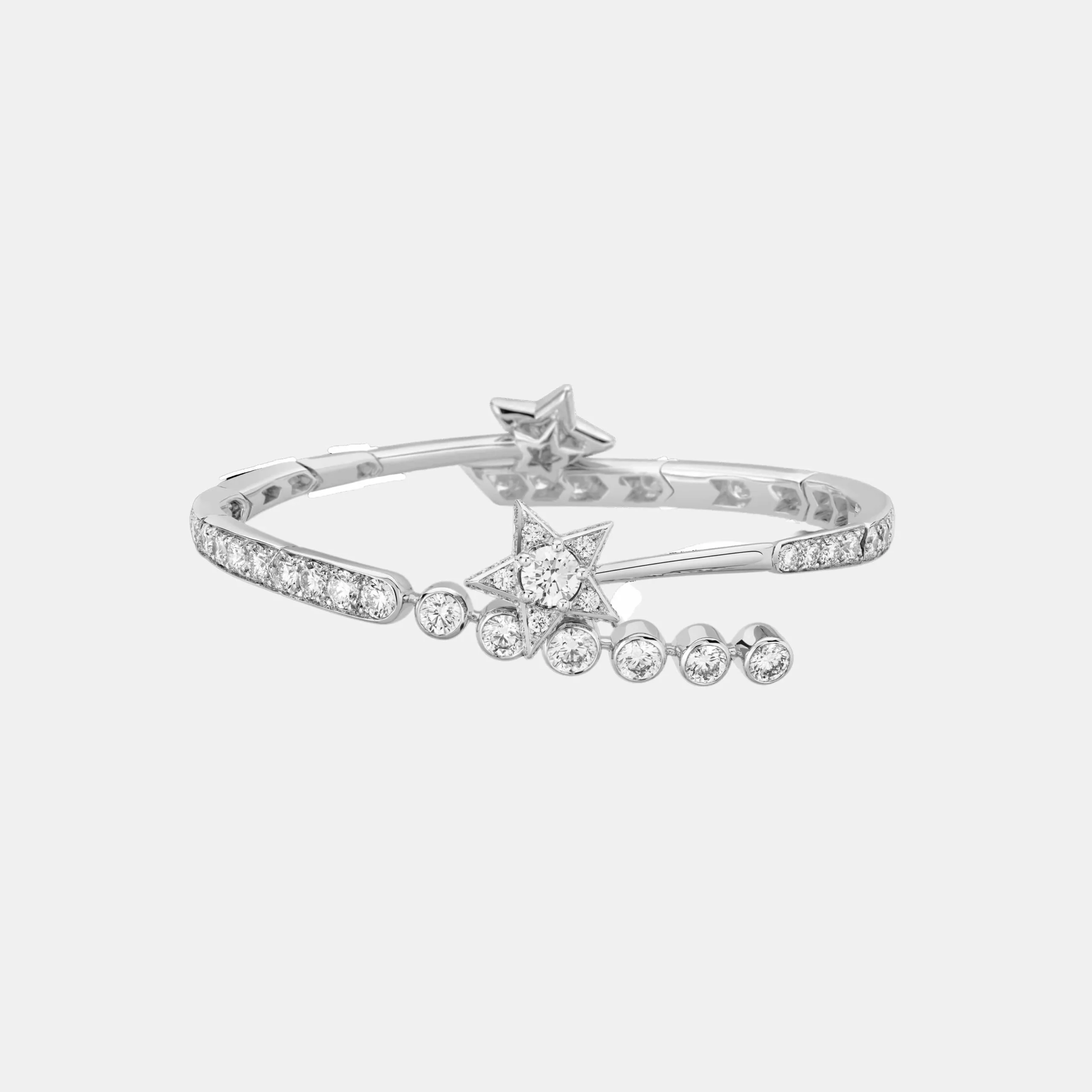 Bracelet Comète Chanel en or blanc, diamant