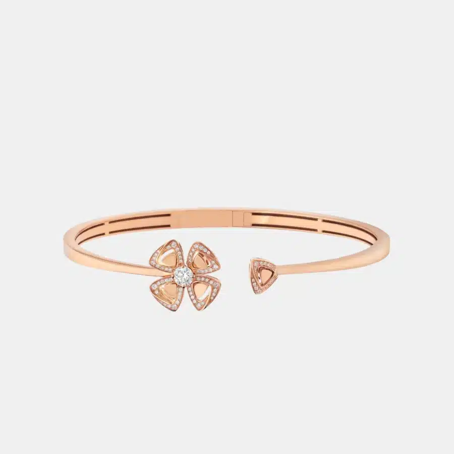 Bracelet Fiorever Bulgari en or rose, diamant 0.37ct — photographie du modèle, cote d’occasion GOLDMARKET
