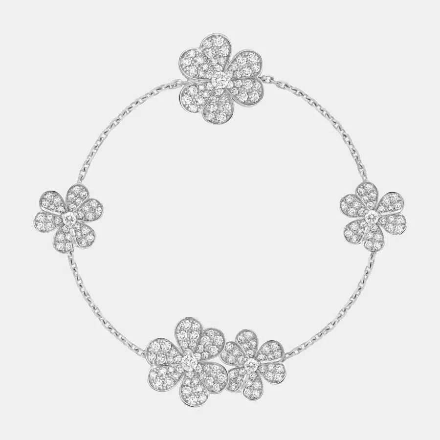 Bracelet Frivole Van Cleef & Arpels en or blanc, diamant 2.78ct — photographie du modèle, cote d’occasion GOLDMARKET