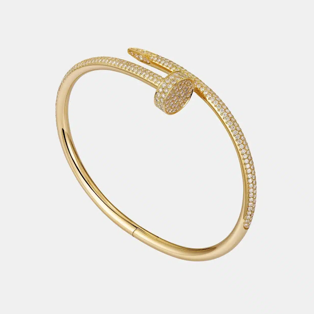Bracelet Juste un Clou Cartier en or jaune, classique 374 diamants pavé — photographie du modèle, cote d’occasion GOLDMARKET