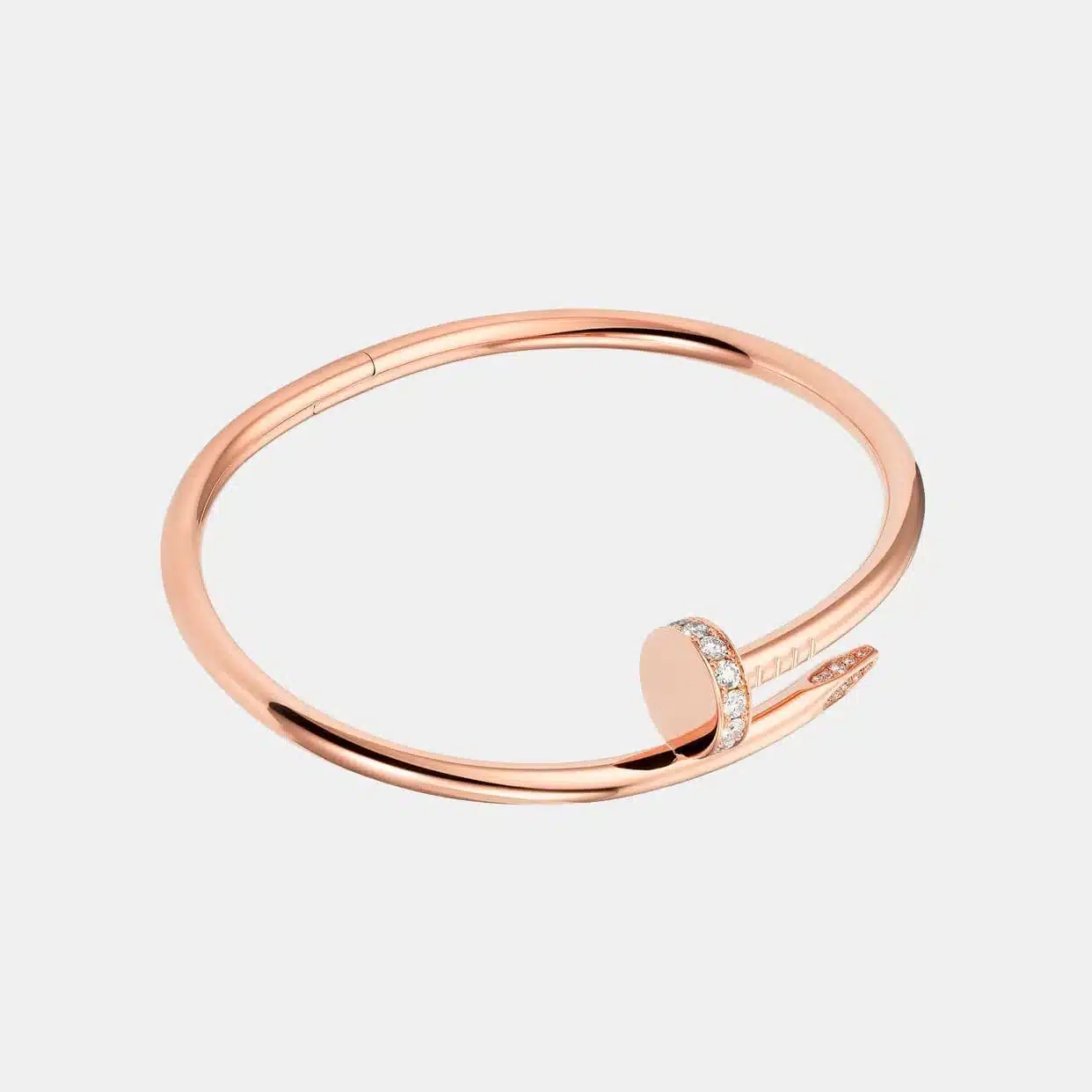 Bracelet Juste un Clou Cartier en or rose, classique 32 diamants — photographie du modèle, cote d’occasion GOLDMARKET