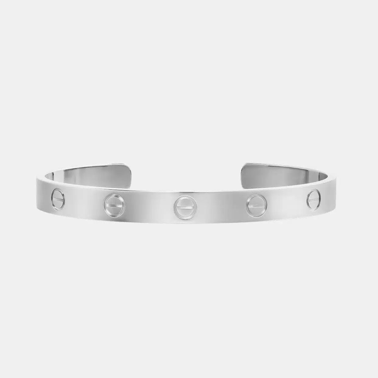 Bracelet Love Cartier en or gris — photographie du modèle, cote d’occasion GOLDMARKET