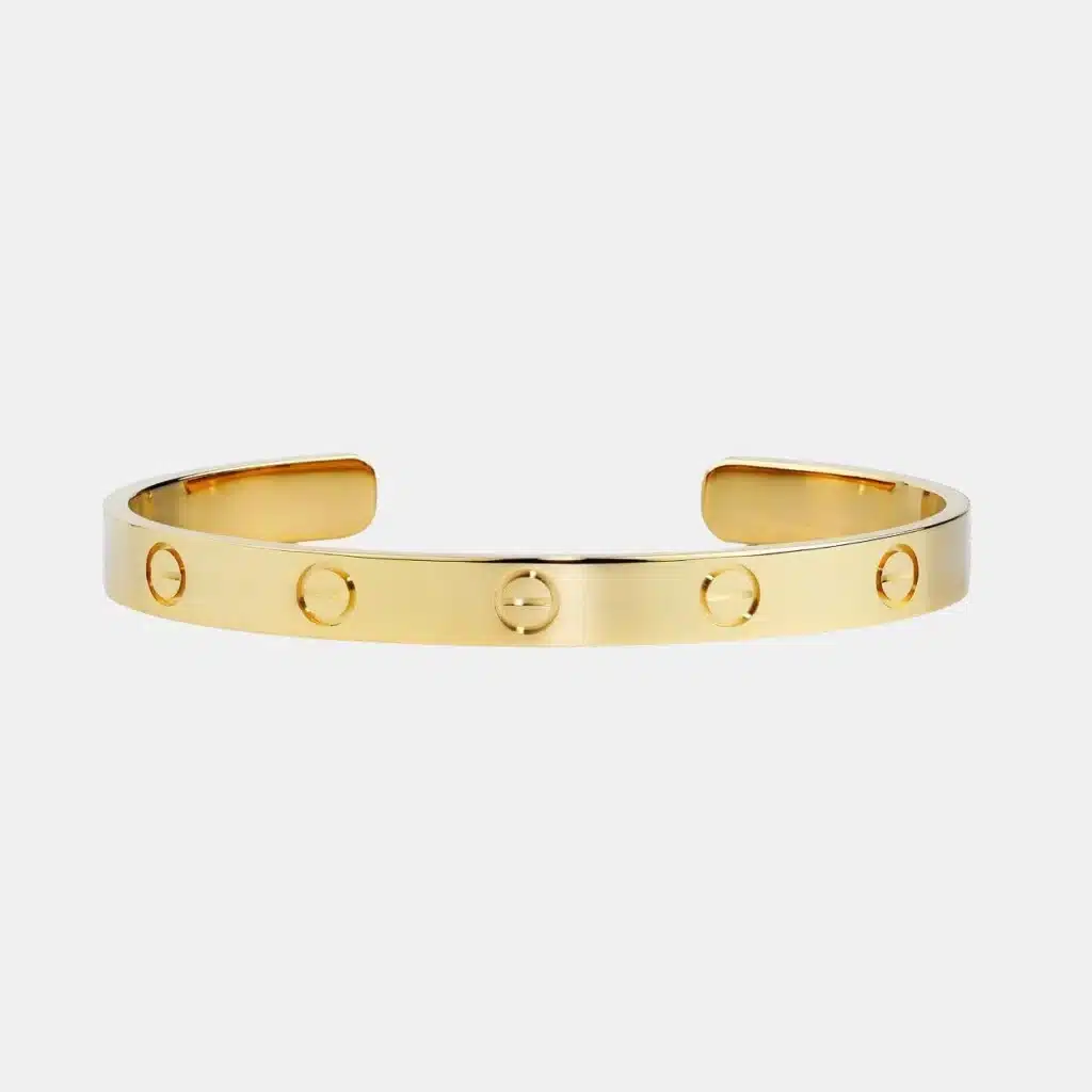 Bracelet Love Cartier en or gris, bijou d’occasion en très bon état