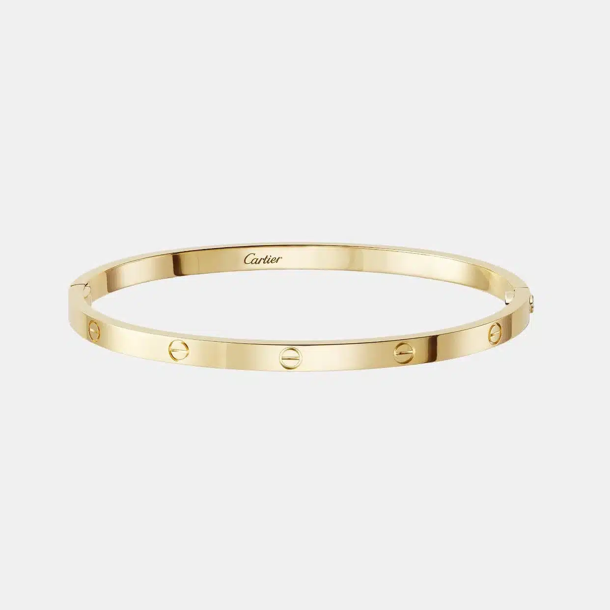 Bracelet Love Cartier petit modèle en or jaune — photographie du modèle, cote d’occasion GOLDMARKET