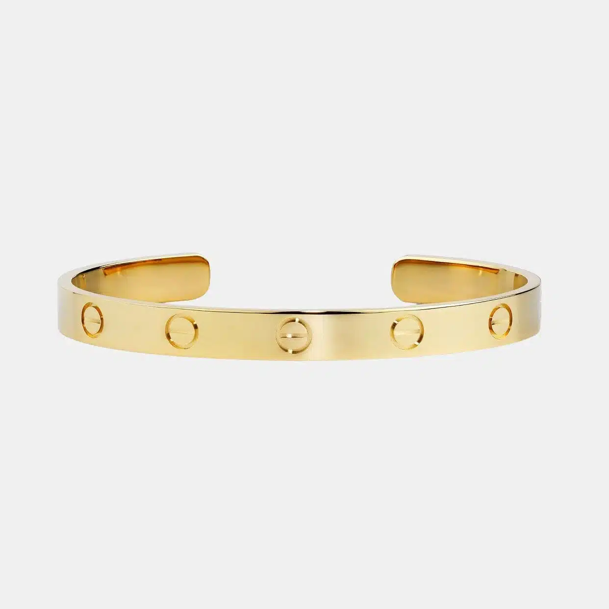 Bracelet Love Cartier en or jaune — photographie du modèle, cote d’occasion GOLDMARKET