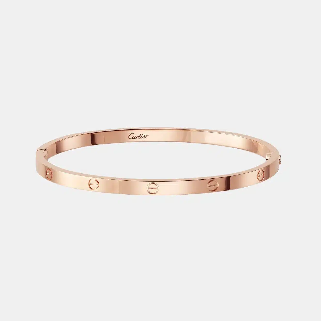 Bracelet Love Cartier petit modèle en or rose — photographie du modèle, cote d’occasion GOLDMARKET