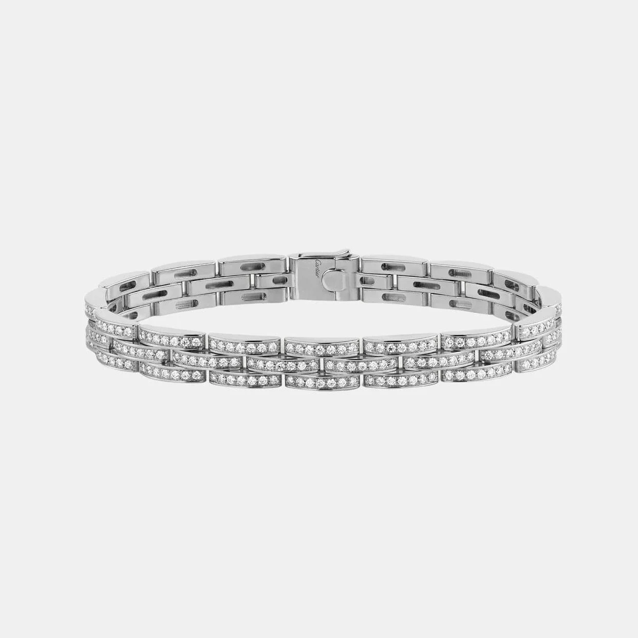 Bracelet Maillon Panthère Cartier, d ‘ oreilles , pavées