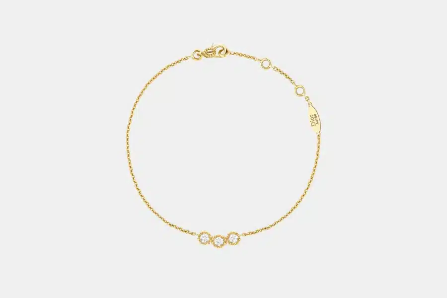 Bracelet Mimirose Dior en or jaune, diamant