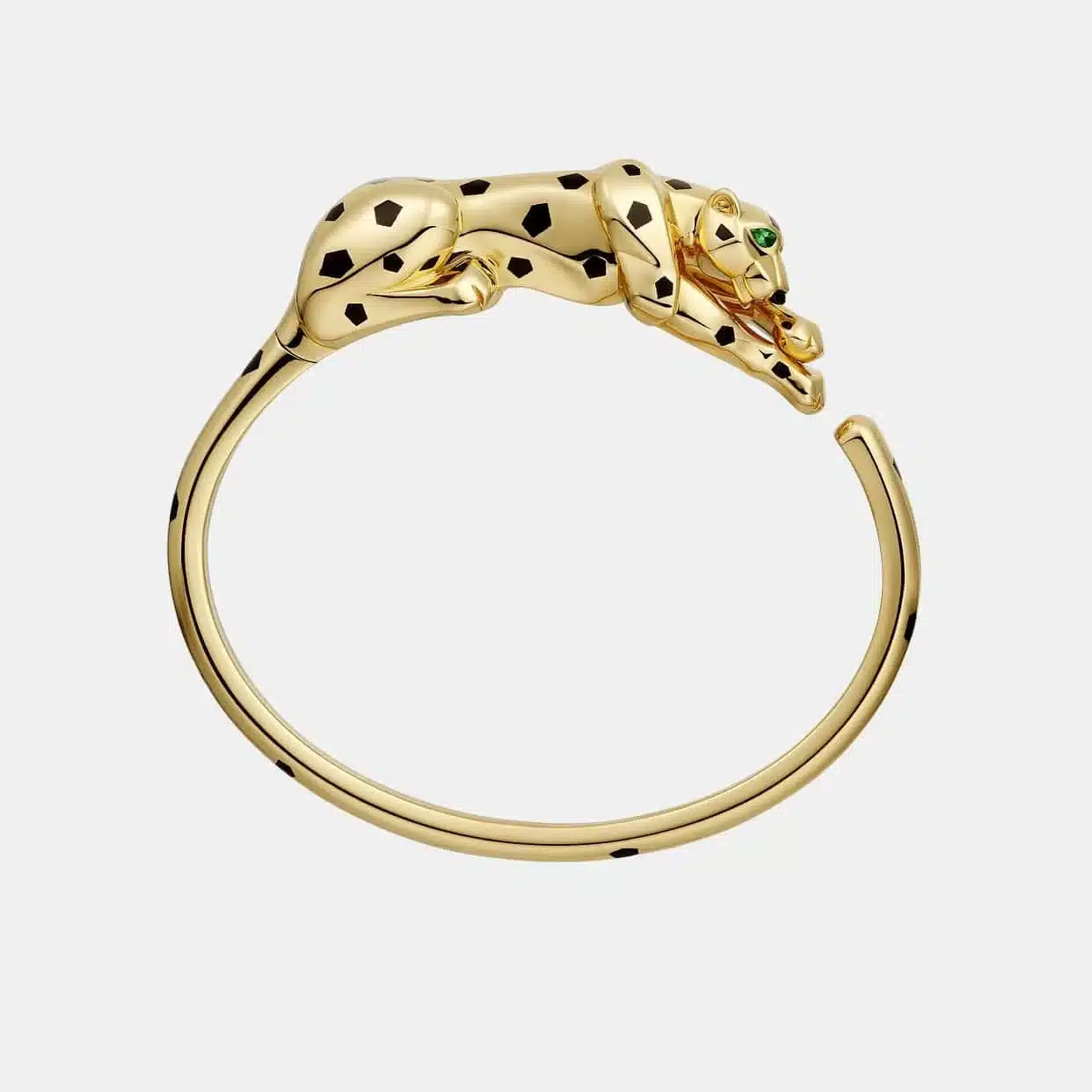 Bracelet Panthère Cartier en or jaune, grenat — photographie du modèle, cote d’occasion GOLDMARKET