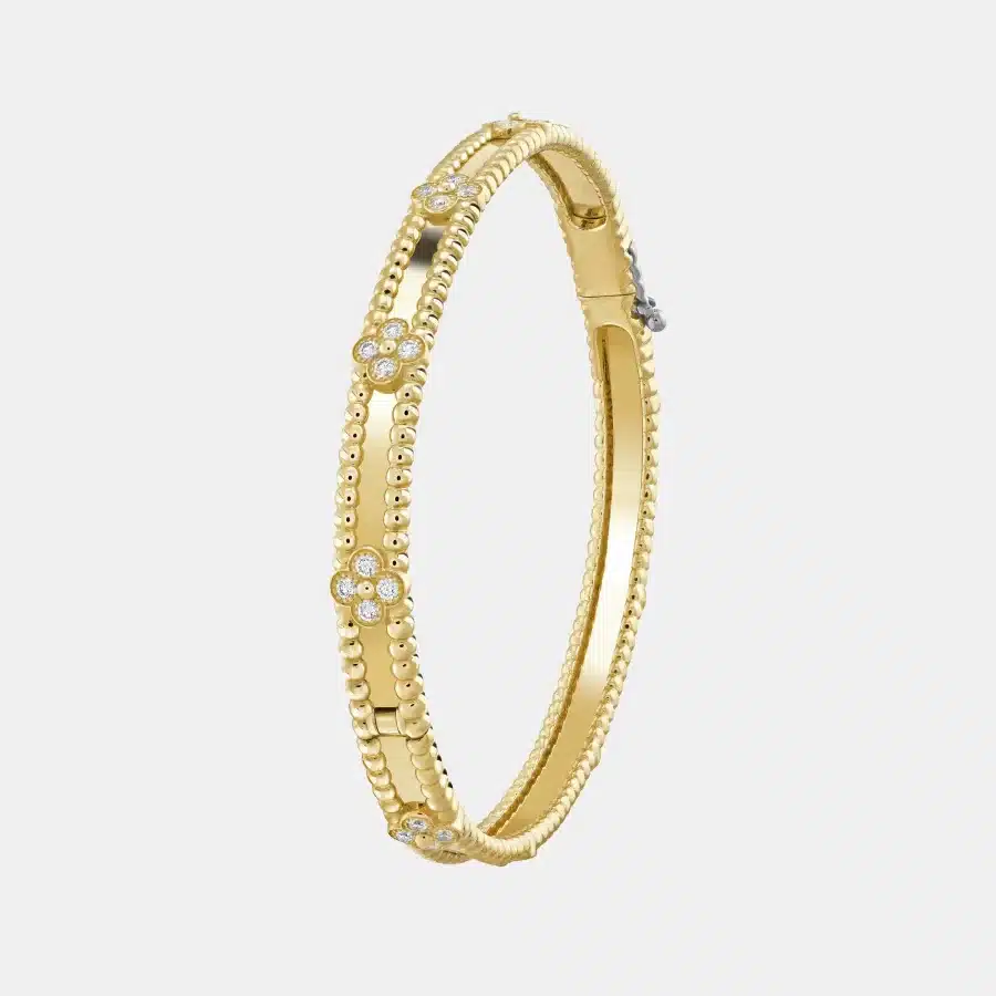 Bracelet Perlée Van Cleef & Arpels en or jaune, diamant 0.68ct — photographie du modèle, cote d’occasion GOLDMARKET