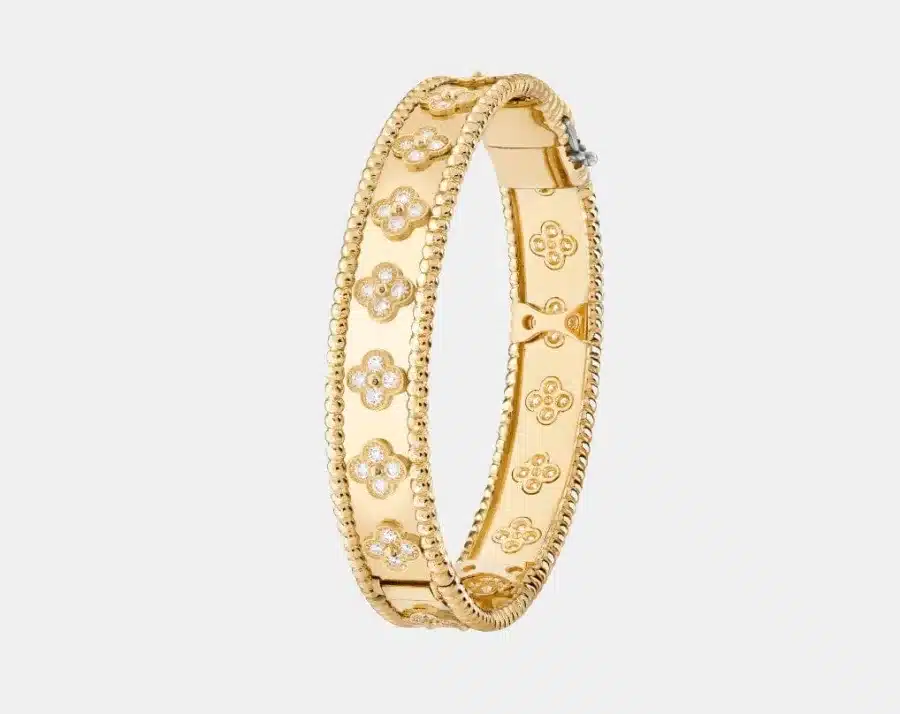 Bracelet Perlée Van Cleef & Arpels en or jaune, diamant 1.61ct — photographie du modèle, cote d’occasion GOLDMARKET