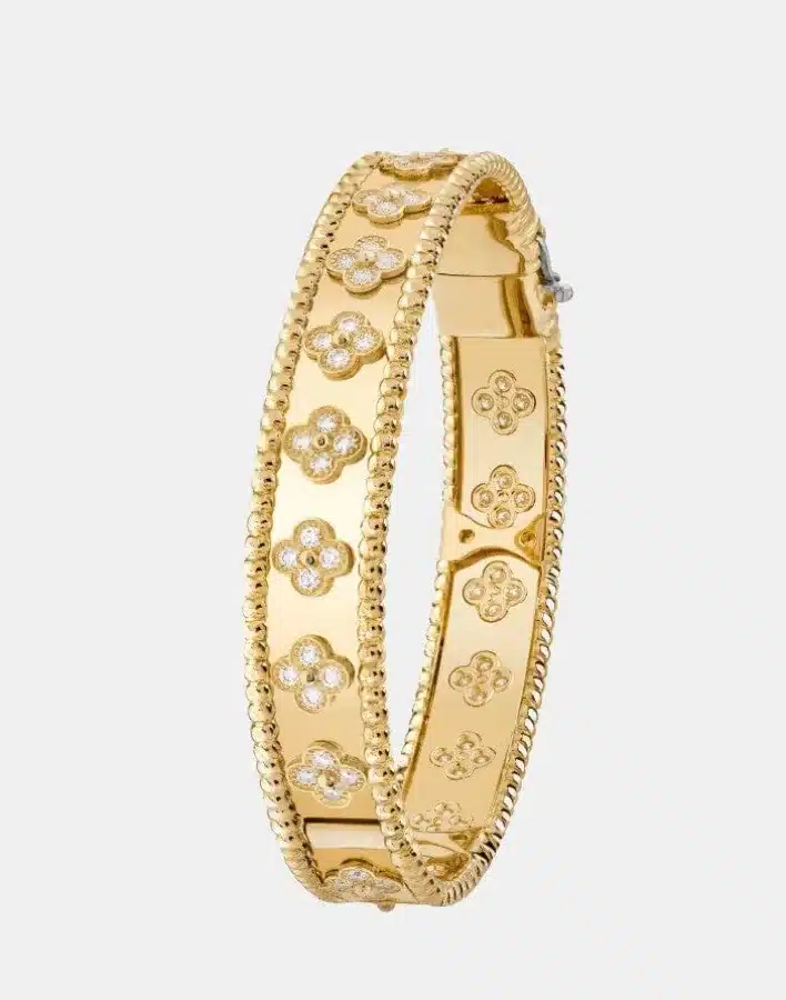 Bracelet Perlée Van Cleef & Arpels en or jaune, diamant 1.78ct — photographie du modèle, cote d’occasion GOLDMARKET