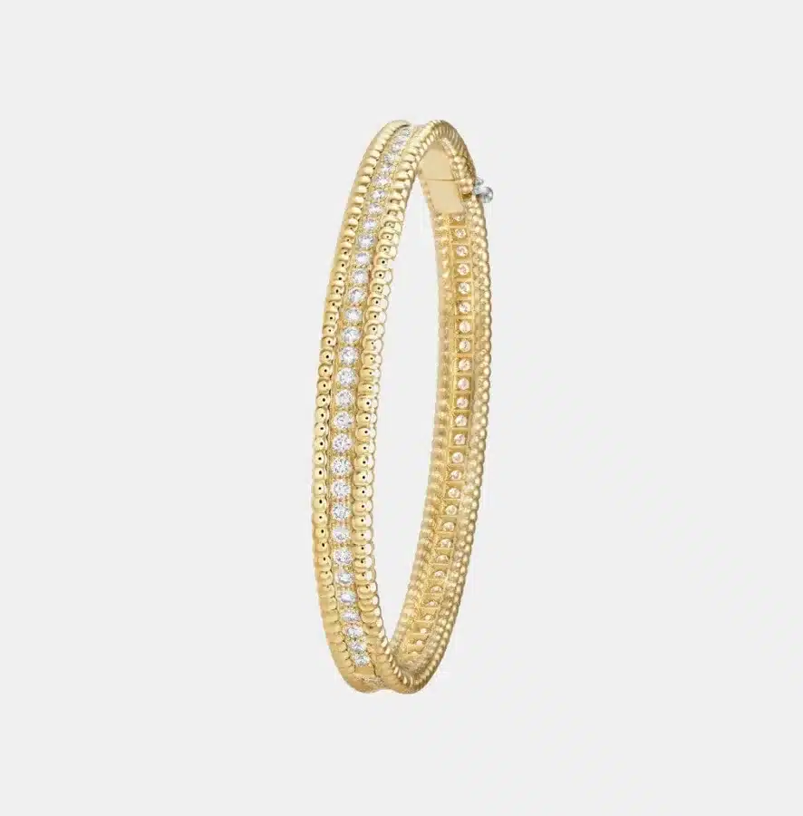 Bracelet Perlée Van Cleef & Arpels en or jaune, diamant 2.05ct — photographie du modèle, cote d’occasion GOLDMARKET
