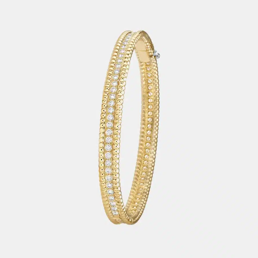 Bracelet Perlée Van Cleef & Arpels en or jaune, diamant 2.27ct — photographie du modèle, cote d’occasion GOLDMARKET