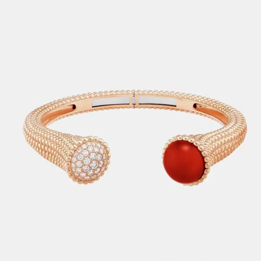 Bracelet Perlée Van Cleef & Arpels en or rose, diamant 0.74ct — photographie du modèle, cote d’occasion GOLDMARKET