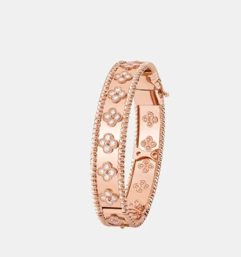 Bracelet Perlée Van Cleef & Arpels en or rose, diamant 1.61ct — photographie du modèle, cote d’occasion GOLDMARKET