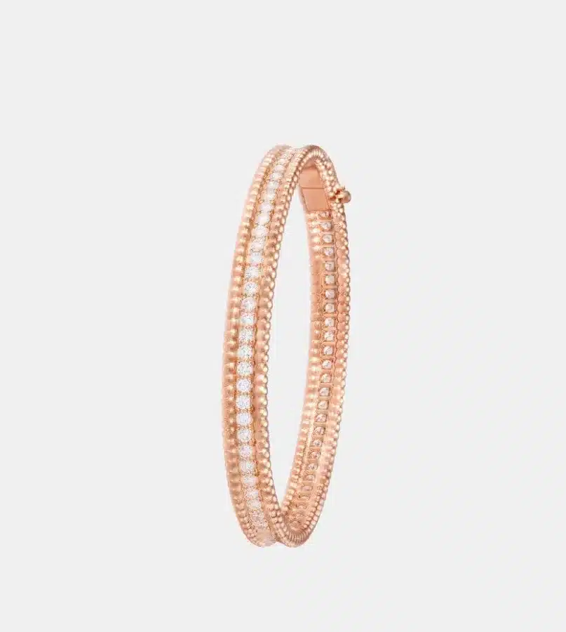 Bracelet Perlée Van Cleef & Arpels en or rose, diamant 1.94ct — photographie du modèle, cote d’occasion GOLDMARKET