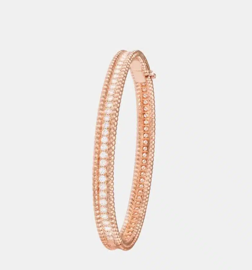 Bracelet Perlée Van Cleef & Arpels en or rose, diamant 2.05ct — photographie du modèle, cote d’occasion GOLDMARKET