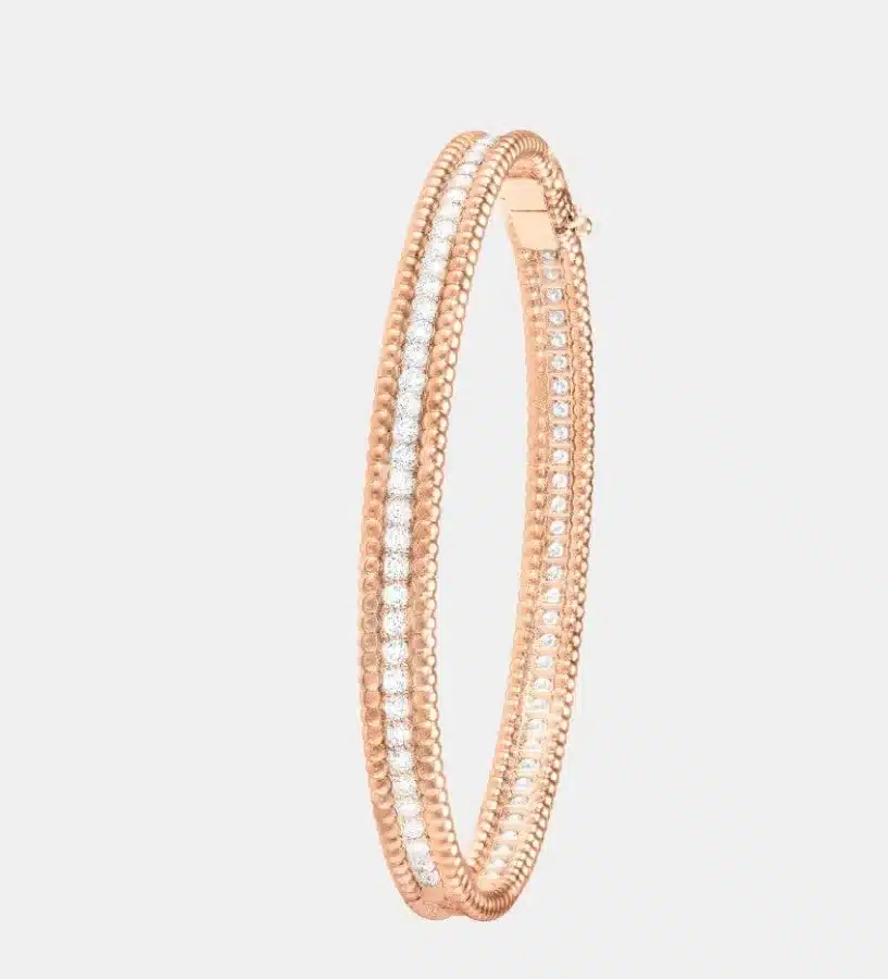 Bracelet Perlée Van Cleef & Arpels en or rose, diamant 2.27ct — photographie du modèle, cote d’occasion GOLDMARKET