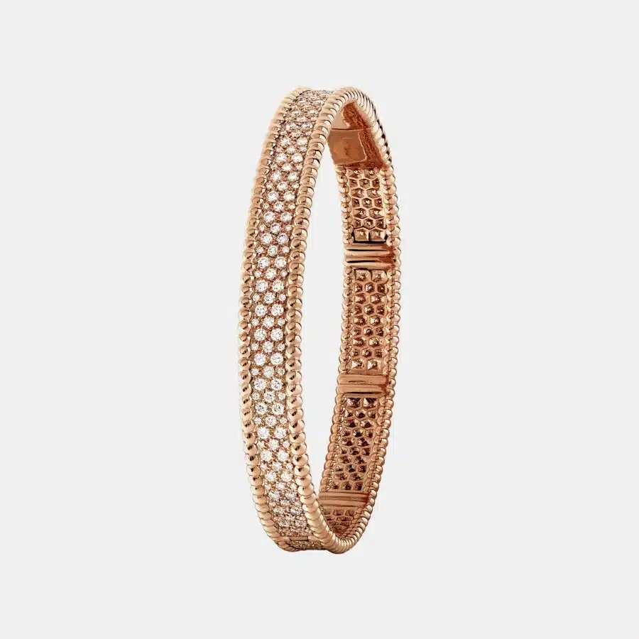 Bracelet Perlée Van Cleef & Arpels en or rose, diamant 2.99ct — photographie du modèle, cote d’occasion GOLDMARKET