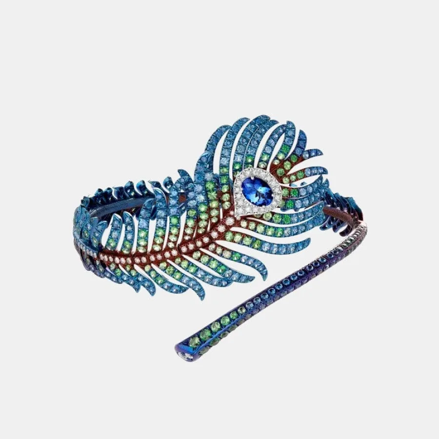 Bracelet Plume de Paon Boucheron en or blanc, autre — photographie du modèle, cote d’occasion GOLDMARKET