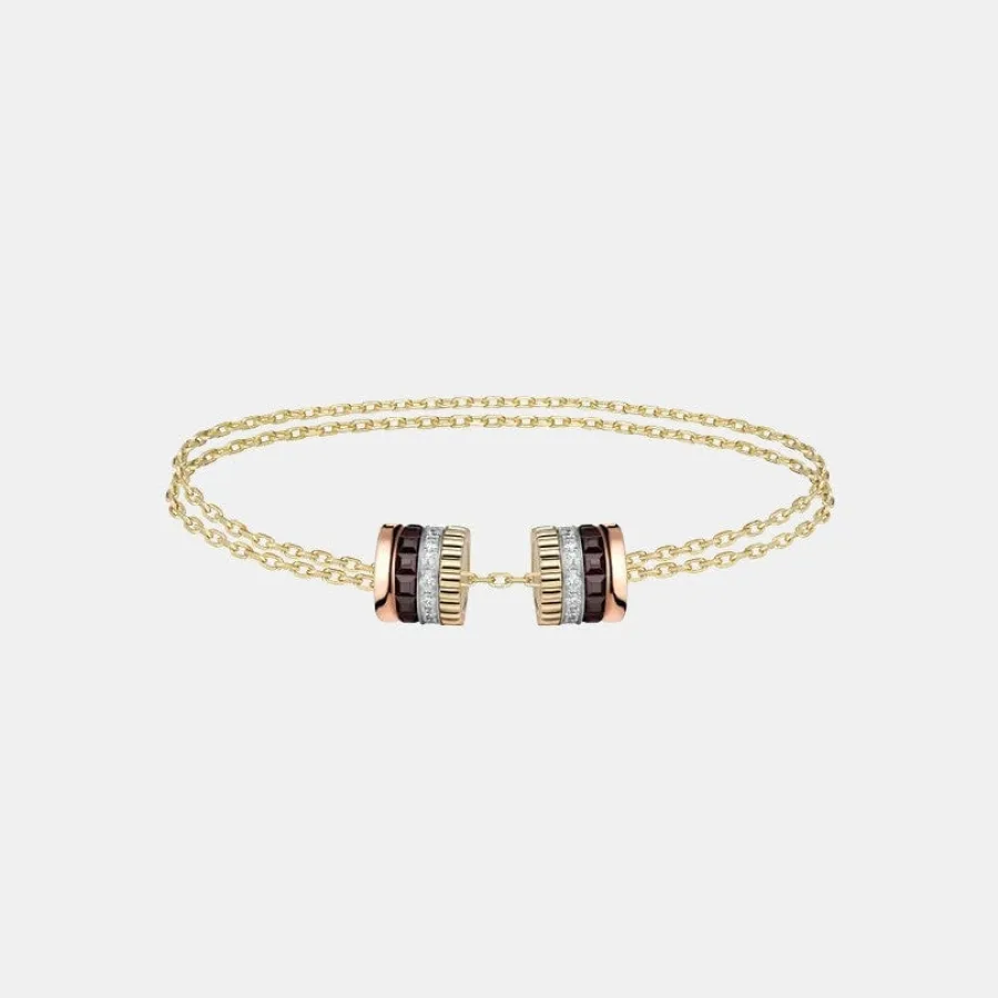 Bracelet Quatre Boucheron en or, classique, 2 motifs, diamant 0.24ct — photographie du modèle, cote d’occasion GOLDMARKET