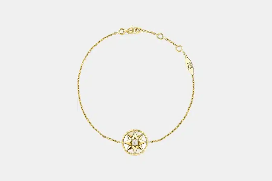 Bracelet Rose des Vents Dior en or jaune, diamant 0.04 ct — photographie du modèle, cote d’occasion GOLDMARKET