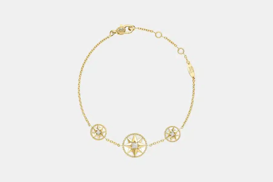 Bracelet Rose des Vents Dior en or jaune, diamant 0.065 ct — photographie du modèle, cote d’occasion GOLDMARKET