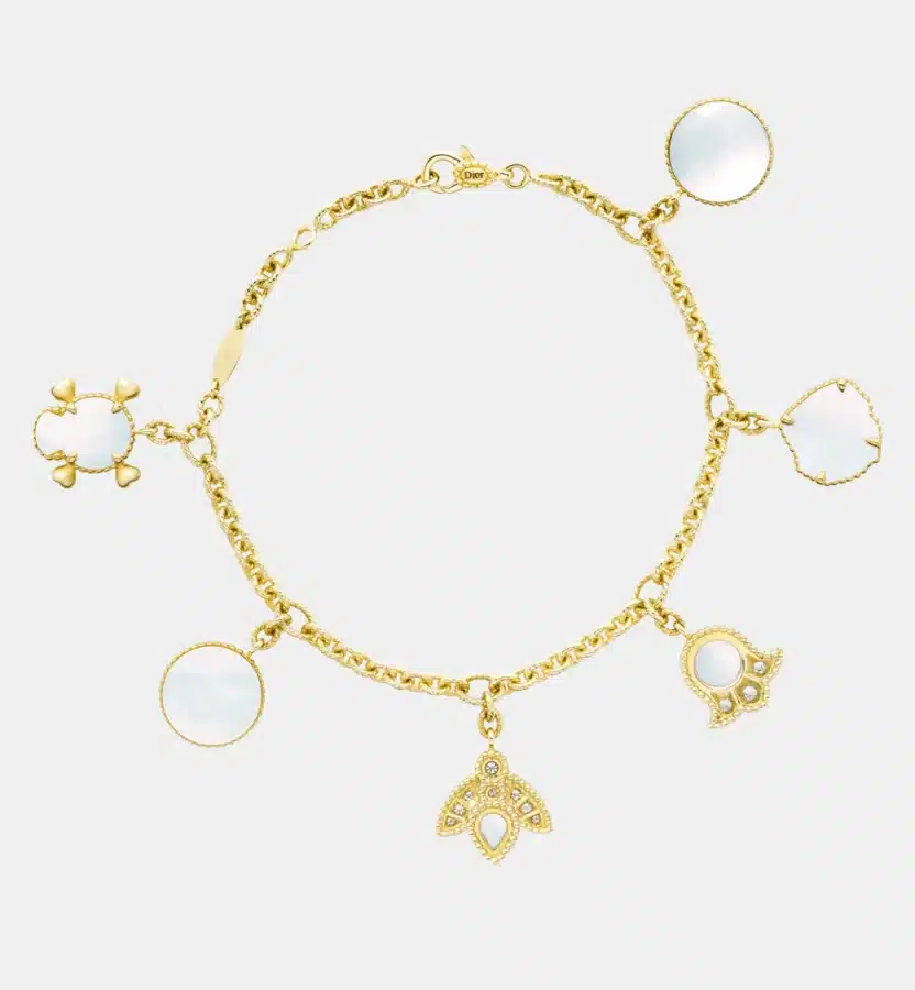 Bracelet Rose des Vents Dior en or jaune, diamant 0.35 ct — photographie du modèle, cote d’occasion GOLDMARKET