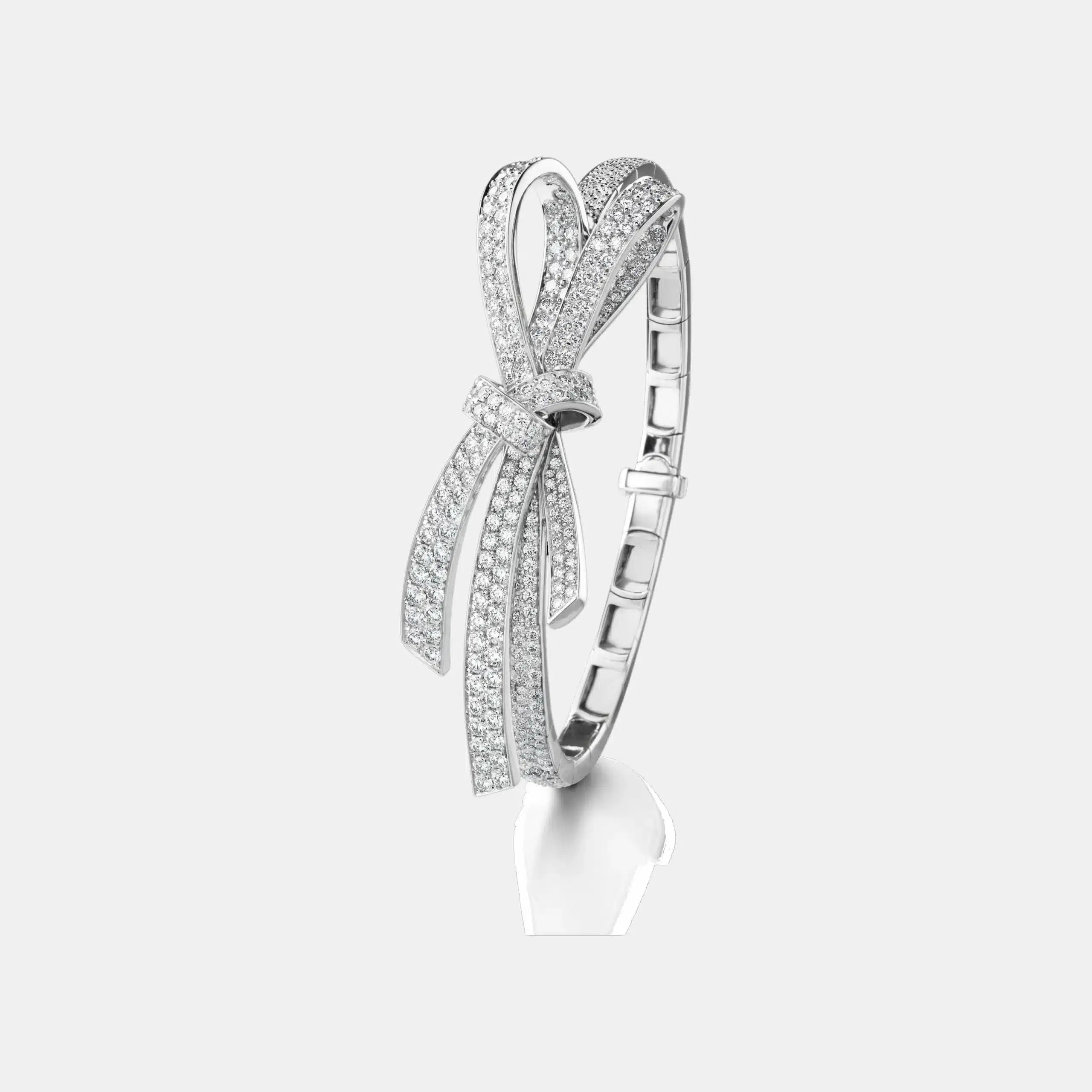 Bracelet Ruban Chanel en or blanc, diamant