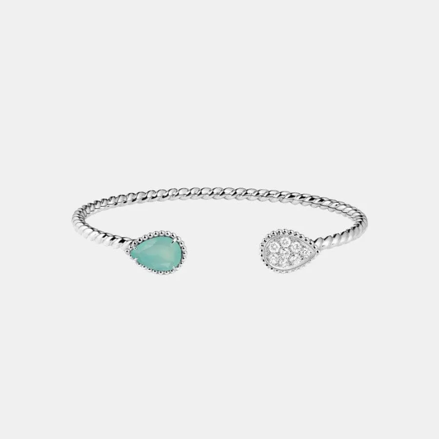 Bracelet Serpent Bohème Boucheron en or blanc, mixte 1.1ct, 2 s motifs. — photographie du modèle, cote d’occasion GOLDMARKET