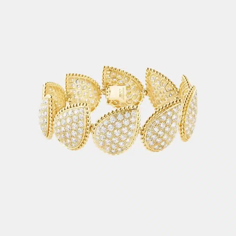 Bracelet Serpent Bohème Boucheron en or jaune, diamant 12.61ct — photographie du modèle, cote d’occasion GOLDMARKET